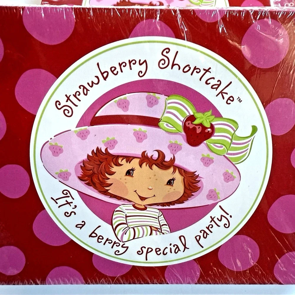 Vintage Strawberry Shortcake Birthday Party Invitation Post Card Supplies Pink